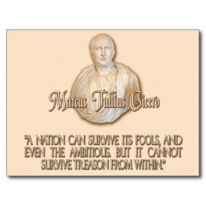 CICERO QUOTE - NATION CANNOT SURVIVE TREASON POST CARDS