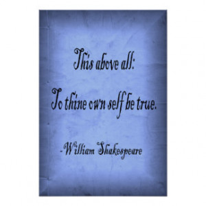 To Thine Own Self Be True Print