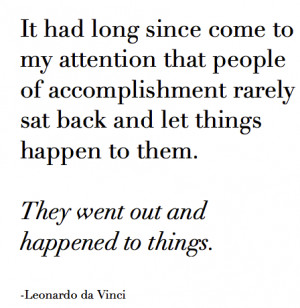 Leonardo da Vinci Quote via La Dolce Vita