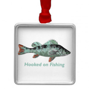 Hooked on Fishing Fun Fisherman Quote Ornament