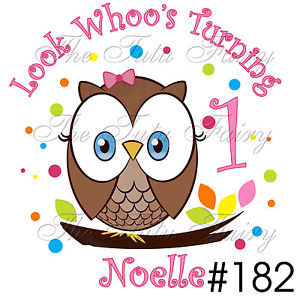 Owl-Look-Whoos-Turning-1-One-Whos-first-1st-2nd-3rd-Birthday-Shirt-t ...