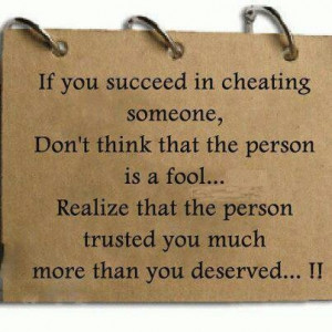 and it will catch up with you!!