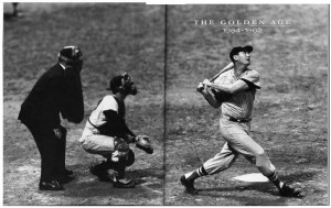 Red Sox' LF, late 50's, Yankee Stadium, Berra catching