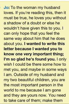 Letter to her from the movie Safe Haven, love this movie of nicholas ...