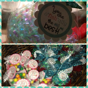 ... Aides and facility. Little fish bowls/Swedish fish and bubble gum