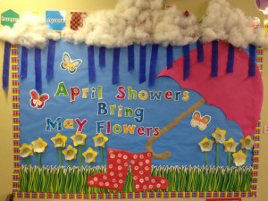spring time preschool bulletin board