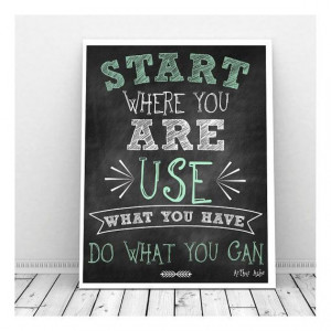 ... Poster, Instant Download, Chalkboard Art, Motivational Quote, Teen