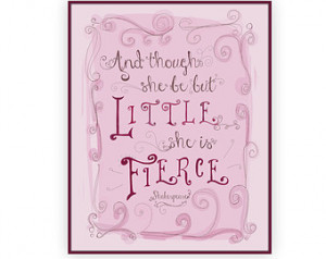 ... 8x10 grey and pink nursery, Shakespeare Art, Quotes for Little Girls
