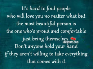 Home » Quotes » It’s Hard To Find People Who Will Love You No ...