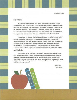 sample intro letter to parents: Sample Letters, Letters To Parenting ...