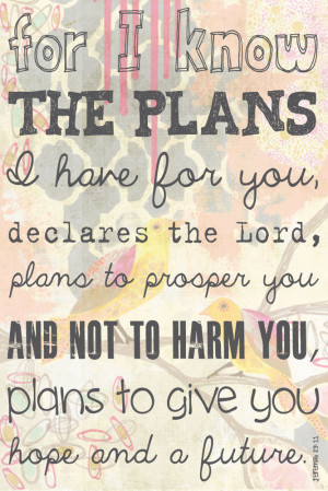The Plans I Have for You Bible Quote