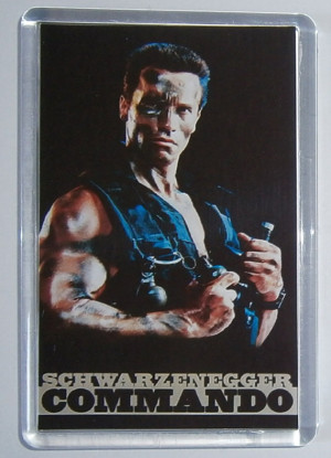 Arnold Schwarzenegger - Commando - movie poster fridge magnet