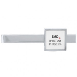 Father of the Bride: Dad and Daughter Quote Silver Finish Tie Clip