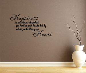 Details about HAPPINESS Home Bedroom Decor Vinyl Wall Quote Art Decal ...