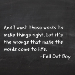 Best Fall Out Boy quote ever.