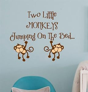 ... Decal-Two-Little-Monkeys-Vinyl-Wall-Quotes-Lettering-Nursery-Boy-Girl