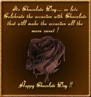 Happy chocolate day To All My