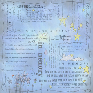 ... Customs - Religious Collection - 12 x 12 Paper - Quotes - In Memory