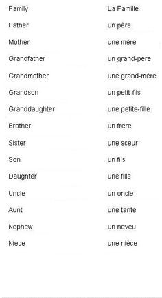 French - Family