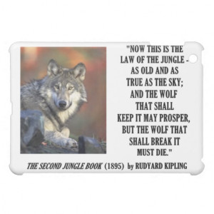 Rudyard Kipling Law Of The Jungle Wolf Quote Cover For The iPad Mini