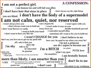 am not a Perfect Girl - Change Quote. HTML Code for picture: