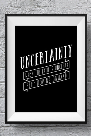 Motivational Quote Typographic Print Home Office Wall Decor ...
