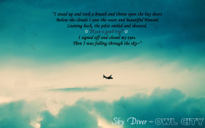 Owl City All Things Bright And Beautiful Wallpaper Sky diver - owl ...
