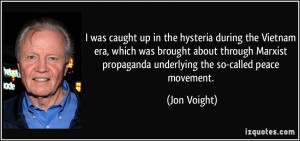 was caught up in the hysteria during the Vietnam era, which was ...
