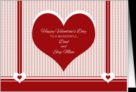 Happy Valentine’s Day for Dad and Stepmom ~ Red and White Hearts ...