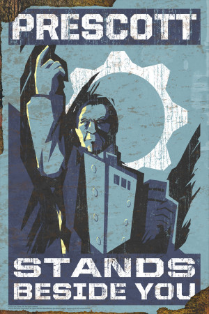 propaganda poster featuring Richard Prescott.