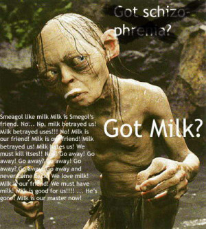 Pretty funny LOTR milk ads parody .