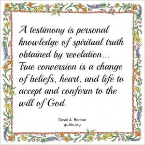 GOOD talk on true conversion vs. belief - Bednar