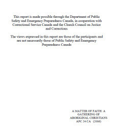 Matter of Faith: a Gathering of Aboriginal Christians