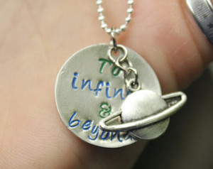 ... Beyond Disney Inspired Buzz Lightyear from Toy Story Quote Necklace