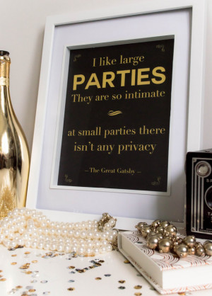 PRINTABLE Quote Art // Gatsby quote, gatsby party, gold print, gatsby ...