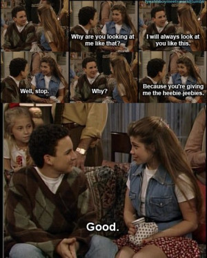 Cory and Topanga; couldn't find a good place to put this but it is one ...