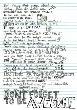 Typography writing john green vlogbrothers Hank Green notebook DFTBA ...