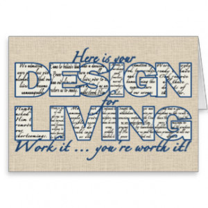 Design for Living Blank Card www.sobercards.com