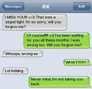 Woops !!! Wrong Ex Girlfriend