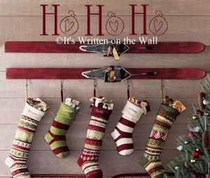 Merry Christmas Ho Ho Ho Vinyl Lettering Wall Saying 61 VINYL COLORS