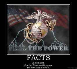 marine corps motivational poster on facts bush obama marine corps