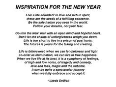 Live a life abundant in love and rich in spirit, these are the seeds ...