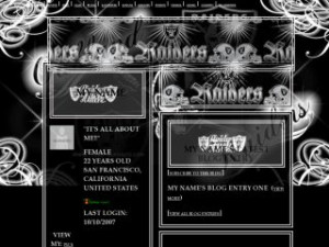 Oakland Raiders - Raiders MySpace Layout Preview