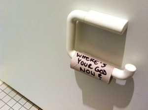funny toilet paper wheres your God now