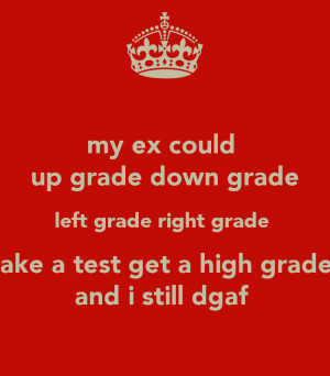Ex Downgrade My ex could up grade down