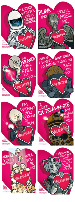 Wibbly Wobbly For You: Doctor Who Valentine’s Day Cards 2014