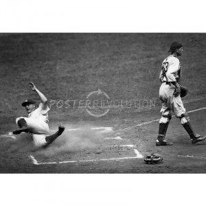 Lou Gehrig Sliding Archival Photo Poster Print - 17x11