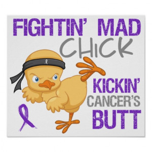 Fightin Chick Pancreatic Cancer Print
