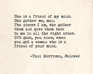Toni Morrison Beloved Quote. Inspir ational Art Print. Typographic ...