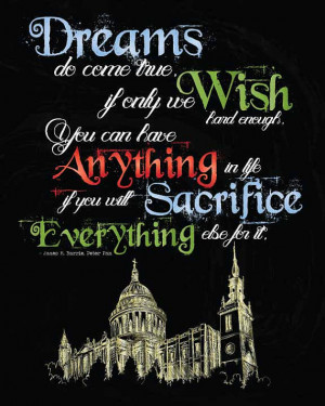 Peter Pan quote with London Cathedral 